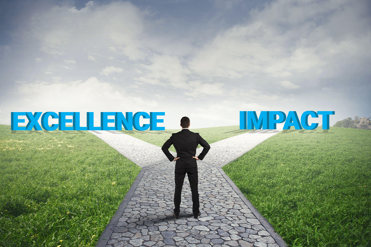 Which matters more? Excellence or impact?