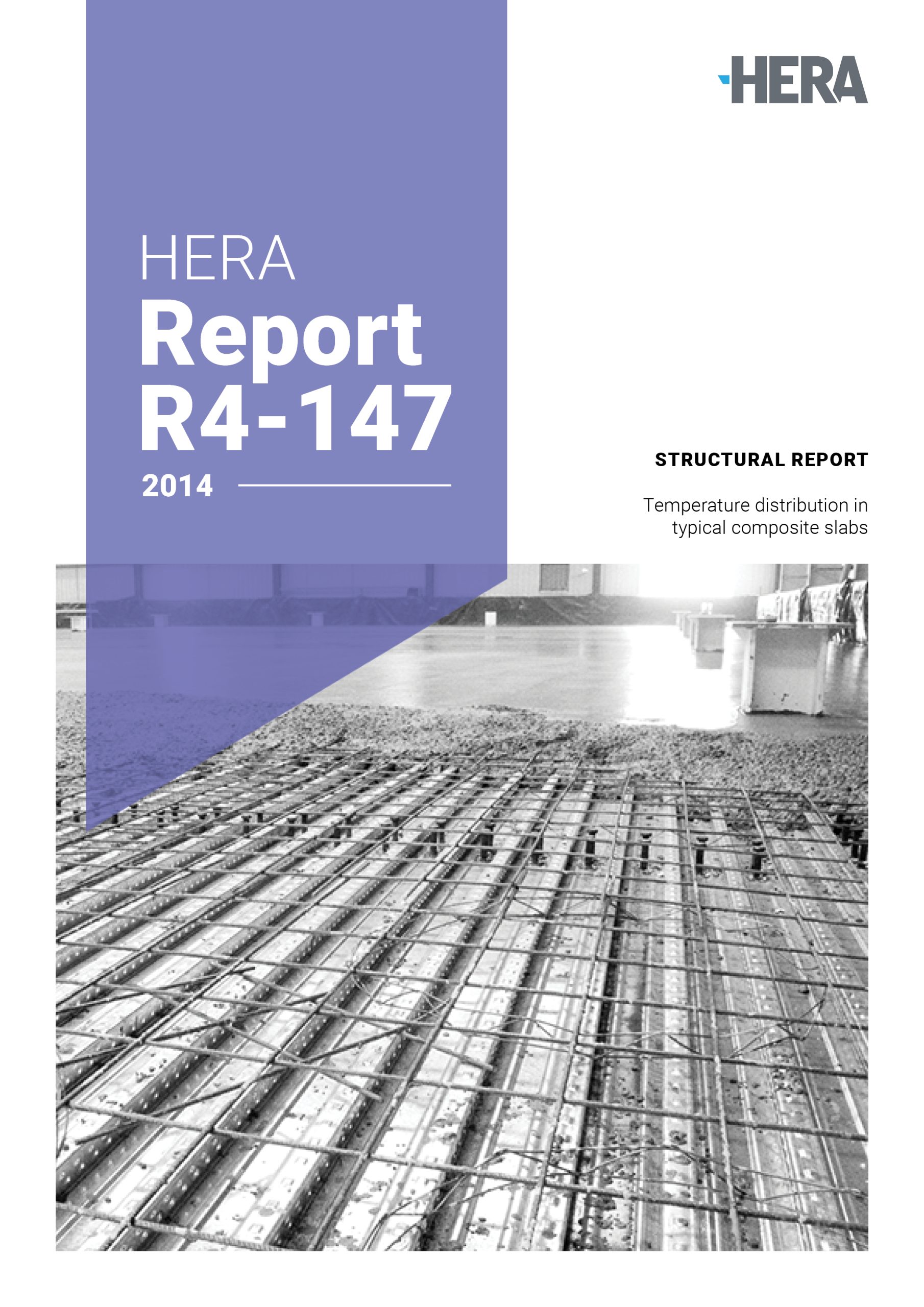 HERA R4-147: Temperature distribution in typical composite slabs under standard temperature-time fire condition