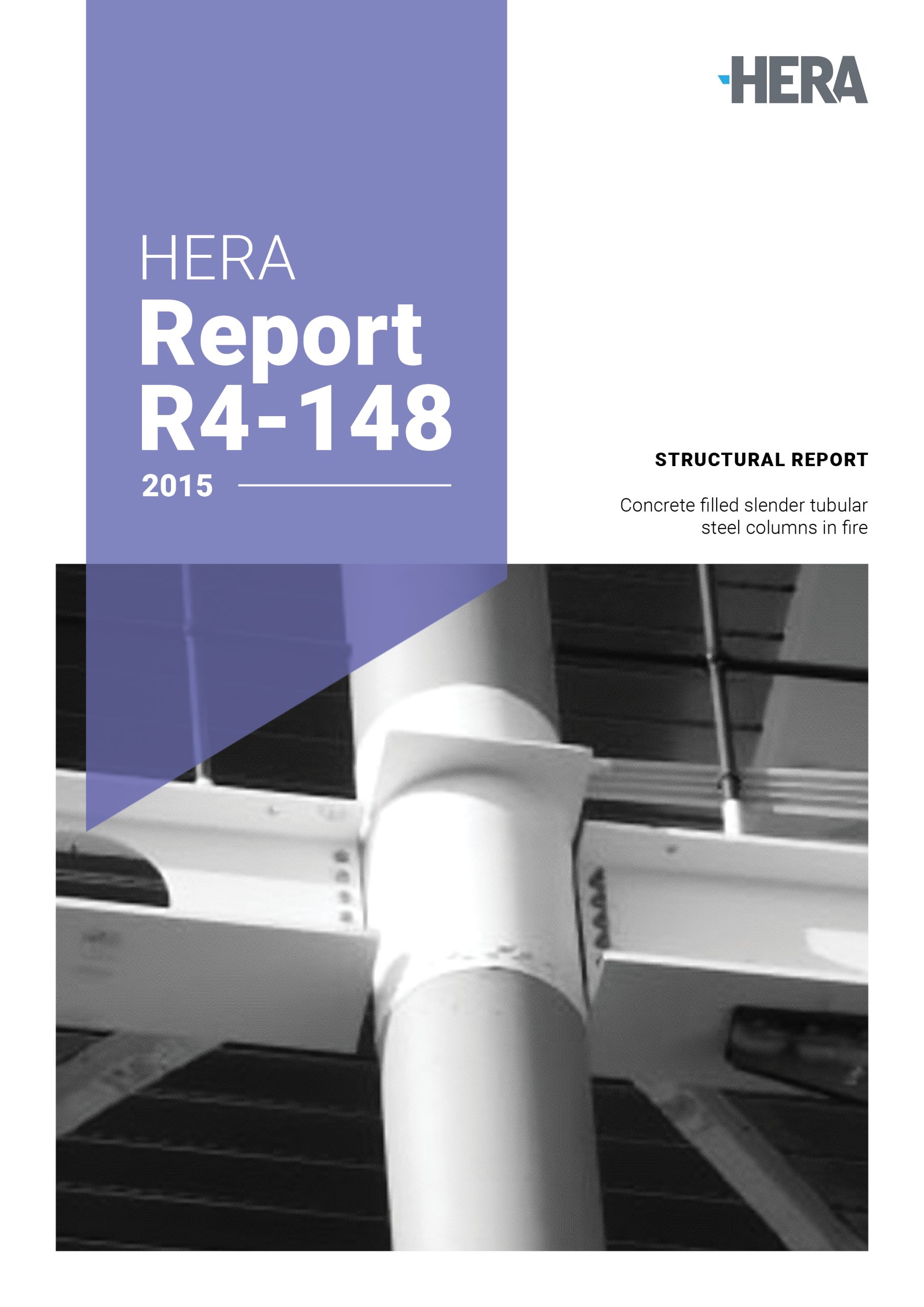 HERA R4-148: Concentrically and eccentrically loaded concrete filled slender tubular steel columns in fire condition
