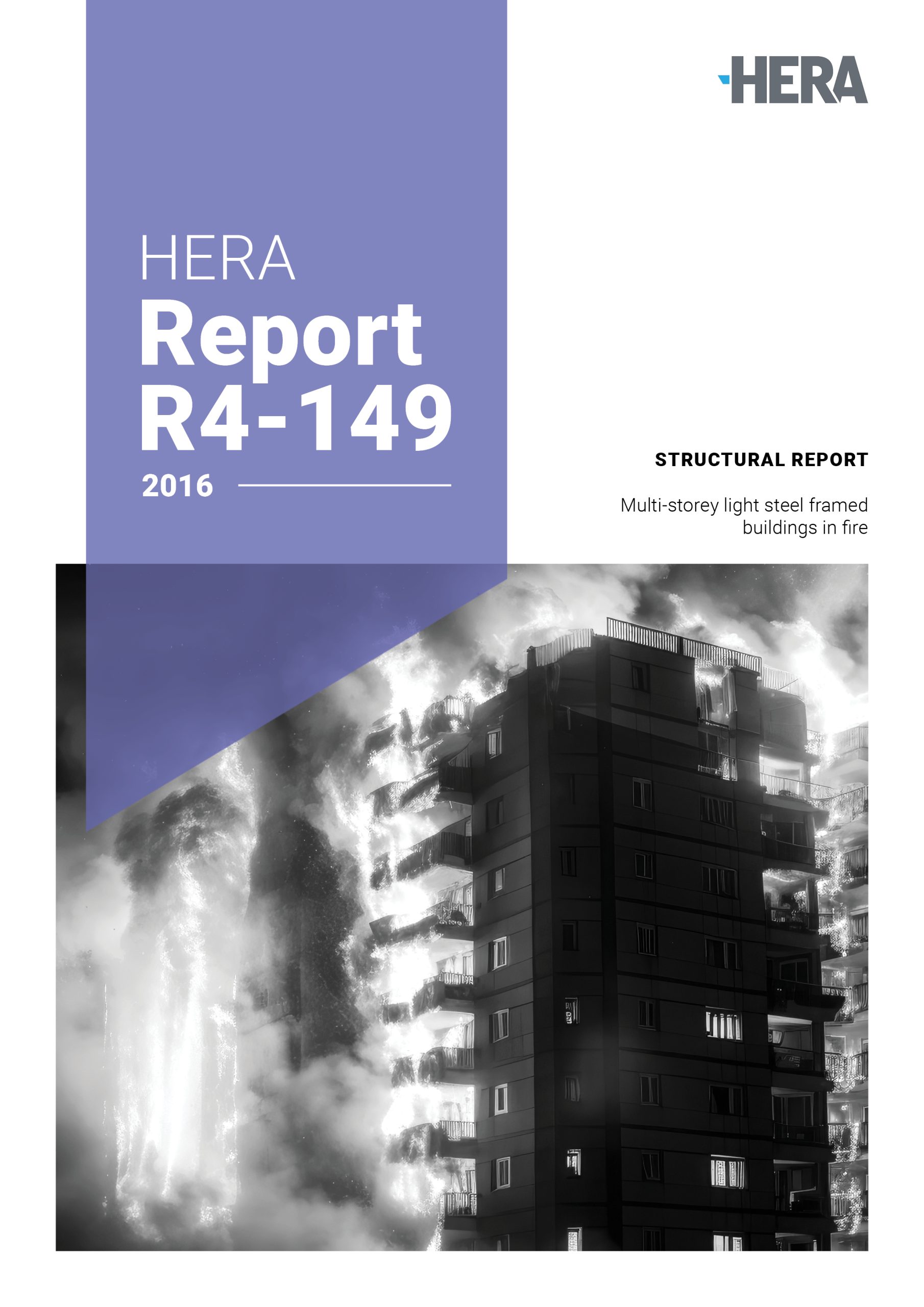 HERA R4-149: Specific design for multi-story light steel framed buildings in fire