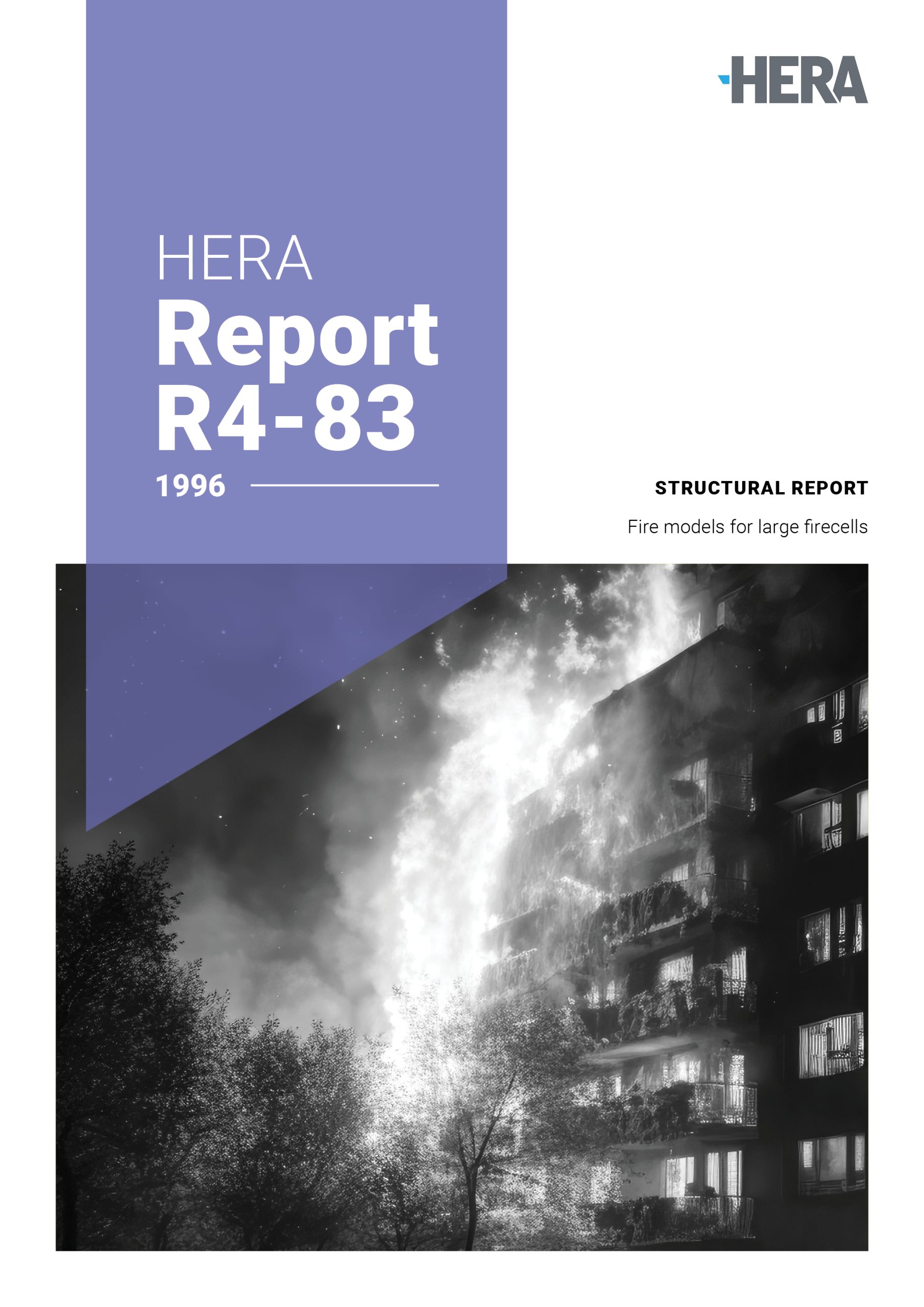 HERA R4-83: Fire models for large firecells